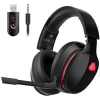 Gvyugke 2.4GHz Wireless Gaming Headset for PC, PS5, Mac, Switch, Bluetooth Wireless Gaming Headphones with Detachable Noise Cancelling Microphone, 3.5mm Cable Mode for Xbox Series
