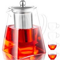 Spring Chef Water Pitcher with Lid Fridge, Glass Water Jugs for Fridge 1500ML/52.79OZ,Fridge Water Carafe for Hot Cold Water Ice Tea Wine Coffee Milk Juice Beverage
