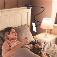 Gooseneck Tablet Holder with Page Turner for Kindle Reading in Bed: Adjustable Desk Bedside Lazy Arm Stand for Kindle Accessories | Gifts for Reading Enthusiast