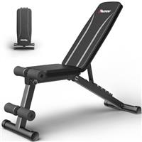 PASYOU Adjustable Weight Bench Full Body Workout Multi-Purpose Foldable Incline Decline Exercise Workout Bench for Home Gym,PA300