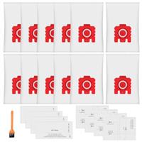12 Pack GN 3D Efficiency Dust Bags for Miele GN Hoover Bag for Classic C1 Complete C2 Complete C3 S2 S5 S8 S400 Series Vacuum Cleaners with 4 Motor Protection Filter 4 Exhaust Filter 9917730