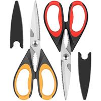 Heavy Duty Kitchen Scissors, 2Pack Sharp Kitchen Shears Multipurpose Utility Stainless Steel Scissor Cooking Shears for Chicken Poultry Fish Meat Vegetables Herbs Flowers BBQ