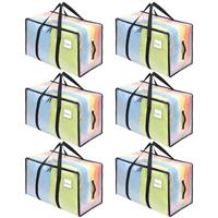Dntorx 4/6/8 Pack Transparent Moving Bags Large Clothes Storage Bags Heavy Duty Moving Totes