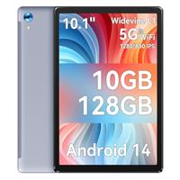 Ainmel Android 14 Tablet 10 Inch Tablets with Octa-Core 8GB+64GB(TF 1TB),1280x800 HD Display, Kids Content/5000mAh/Dual Camera/Face ID Android Tablet 2024 - Black