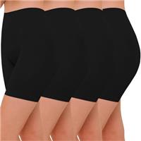 AURUZA 4pcs Anti Chafing Shorts Women, Seamless Slip Shorts Comfortable Chub Rub Underwear for Dresses Skirts Running Cycling Walking Yoga Everyday Wear