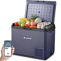 AAOBOSI Car Fridge 60L, IPX4 Waterproof Camping Fridge Freezer with APP Control, 12V/240V, -20C to 20C Ideal for Campervan, Truck, Boat, Motorhome, Travel Picnic