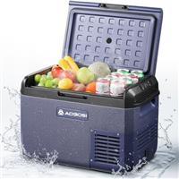 AAOBOSI 25L Car Fridge Freezer, IPX4 Waterproof Portable Compressor Camping Fridge 12V/240V, -20C to 20C Ideal for Campervan, Car, Truck, Boat, Motorhome, Travel, Picnic