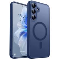 CANSHN Magnetic for Samsung Galaxy S25 Case(6.2 Inch), Upgraded [Full Camera Protection] [Compatible with Magsafe] [Translucent Matte] Shockproof Protective Phone Cover
