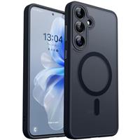 CANSHN Magnetic for Samsung Galaxy S25 Case(6.2 Inch), Upgraded [Full Camera Protection] [Compatible with Magsafe] [Translucent Matte] Shockproof Protective Phone Cover