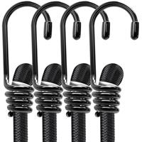 Bungee Cords with Hooks Heavy Duty Weatherproof & UV-Resistant Elastic Bungee Straps Ideal for Securing Luggage, Camps, Tarps, Garden Furniture, Wheelie Bin Lid Covers