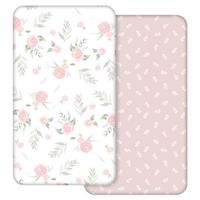 2 Pack Cot Sheets, 100% Microfiber- Breathable, 120 x 60cm Cozy and Lightweight Cot Fitted Sheets Oeko-tex100, Fits All Bassinet Mattress Shapes, Hourglass, Crib Sheets for Oval