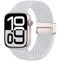 Maledan Braided Strap Compatible with Apple Watch Strap 41mm 40mm 38mm 42mm 44mm 45mm 46mm 49mm, Adjustable Nylon Stretchy Magnetic Sport Band for iWatch Strap Series 10 9 8 7 6 5 4 3 2 1 SE Ultra