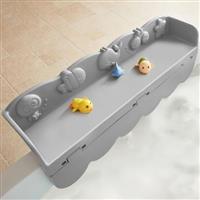 Big Size Ocean Animals Bathtub Splash Guard for Kids, Rotatable Design Bath Tub Tray, Tub Shelf and Organizer for Baby Bath Toys, Bath Toy Tolder for Toddlers Kids Baby