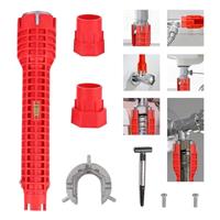 ForestM Tap Spanner Tool, Sink Installer, Multifunctional Wrench Kit, Anti-Slip Sink Faucet Installation Socket Wrench, Ideal for Kitchen/Bathroom Sink Repair