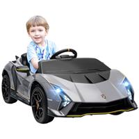 AIYAPLAY 12V Lamborghini Autentica Licensed Kids Electric Car with Butterfly Doors, Ride on Car with Remote Control, 4 Suspension Wheels, Soft Start, LED Lights, Music, Horn