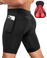 Niksa Cycling Shorts Mens 3D Gel Padded Anti-Slip Leg Grippers Bicycle Shorts with Phone Pockets MTB/Road Bike Shorts for Mountain Biking, Commuting Cycle