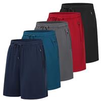 Cimic 3/5 Pack Mens Running Shorts Quick Dry Gym Shorts Men's Sport Lightweight Athletic Training Shorts with Zipper for Jogger,Trainning,Workout