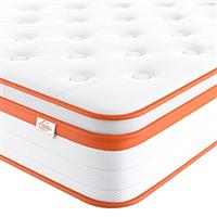 TeQsli Mattress Gel Memory Foam Pocket Sprungs Hybrid Mattress 7 Zone Orthopaedic With Wave Foam, Medium Firm Motion Isolation