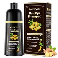 Black Hair dye Shampoo 3 in 1, Natural Hair Color Shampoo for Women Men 100% Grey Coverage