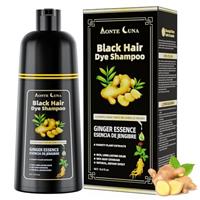 Black Hair dye Shampoo 3 in 1, Natural Hair Color Shampoo for Women Men 100% Grey Coverage