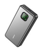 ANSODY 65W Power Bank, 25000mAh Laptop Portable Charger, 100W Total External Battery with 2 Ports USB C with Digital Display, Compatible with MacBook, iPhone 16/15, Samsung, Dell (Gray)