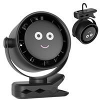 Portable Clip On Fan - USB Desk Fan With 5 Speed, 720Rotation Small Rechargeable Table Fans, LED Display, 4000mAh for Bedroom Home Office Camping Travel Study, Summer Gifts
