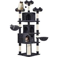 Yaheetech 194cm Large Cat Tree, Multi-Level Cat Tower with 3 Big Comfy Condos, Scratching Posts, 3 Cozy Perches, 2 Baskets, Activity Center for Indoor Cats