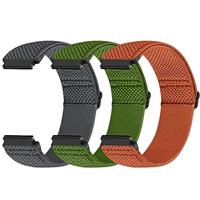 Yunshare Quick Release Watch Strap 18mm 19mm 20mm 22mm 24mm, Elastic Nylon Watch Bands Women Men for Samsung Galaxy Watch/Garmin/Fossil/Amazfit/Huawei Replacement Wristband, 3pcs