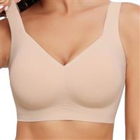 Mivorica Bras for Women No Wired Seamless Wireless Full Coverage Support Everyday Bras Comfort Soft Non Wired Ladies Sleep/T-Shirt Bra