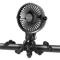 Portable Pram Fan Personal rechargeable USB Fans With 5200mAh 3 Speeds Battery Small Baby Car Seat Mini Handheld Clip On Fan for Stroller Crib Bike Treadmill Outdoor Camping Travel and Student Desk