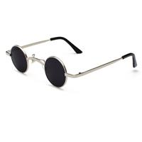 besbomig Retro Small Round Sunglasses Womens Mens, Mini Fash
