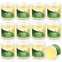 Citronella Candles Outdoor, 12 x 2.1oz Citronella Fragrance Candle Set for Home Garden Patio Yard Balcony Camping BBQ Gifts, 300Hours Burning Scented Soy Wax Candle Summer Essentials