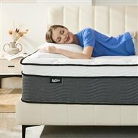 Bednew Mattresses, Innerspring Medium Firm Mattress with Pocket Spring and Breathable Foam, Hybrid Mattress