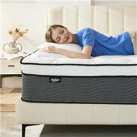 Bednew Mattresses, Innerspring Medium Firm Mattress with Pocket Spring and Breathable Foam, Hybrid Mattress