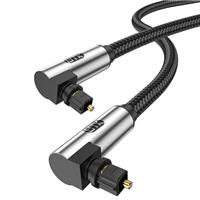 EMK 90 Degree Optical Cable 360 Degree Free-Rotating Fiber Optic Cable Toslink Male to Male Cable for Home Theater, Soundbar, Gaming Console, Speaker