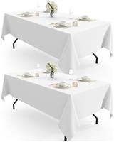 Pureegg Table Cloth - Polyester Table Cloth for Rectangle Table, Tablecloth, Decorative Tablecloths for Parties, Dinings, Picnics, Washable & Ironable