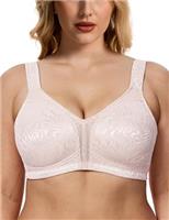 WingsLove Women's Full Coverage Plus Size Everyday Bra Minimizer Wireless Non Padded Wide Straps Comfort and Support for Large Bust
