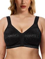 WingsLove Women's Full Coverage Plus Size Everyday Bra Minimizer Wireless Non Padded Wide Straps Comfort and Support for Large Bust