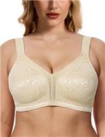 WingsLove Women's Full Coverage Plus Size Everyday Bra Minimizer Wireless Non Padded Wide Straps Comfort and Support for Large Bust