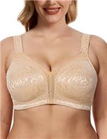 WingsLove Women's Full Coverage Plus Size Everyday Bra Minimizer Wireless Non Padded Wide Straps Comfort and Support for Large Bust