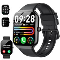 Smart Watch for Men Women Answer/Make Calls, 1.96" HD Smartwatch, Fitness Watch with Heart Rate/Sleep Monitor/Pedometer, 110+ Sports Activity Trackers, IP68 Waterproof Fitness Tracker for iOS Android