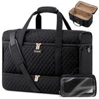 LOVEVOOK Travel Bag for Women, Waterproof Weekend Overnight Carry On Bags, Hospital Duffel Holdall Bag with Toiletry Bag, Large Cabin Bags for Ryanair EasyJet