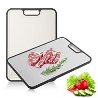 Gocoffun Titanium Cutting Board for Kitchen, Double Sided Cutting Boards for Meat Veggies, Large Non Slip 38.526.5cm Titanium Chopping Board for Fruit
