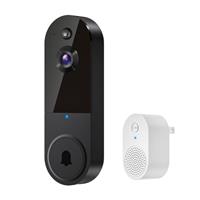 Kement Wireless Smart Video Doorbell with AI Human Detection, Live View, Night Vision, 2-Way Audio, Chime Ringer, 2.4G WiFi, Cloud Storage (Sold Separately) for Indoor/Outdoor Surveillance
