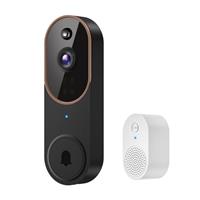 Kement Wireless Smart Video Doorbell with Live View, AI Human Detection, 2-Way Audio, Night Vision, Chime Ringer, Cloud Storage (Sold Separately), 2.4G WiFi, Cloud Storage Sold Separately