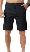 Zetieny Mens Chino Shorts Summer Cotton Short Smart Casual Outdoor Half Pants Stretch Slim Fit