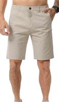 Zetieny Mens Chino Shorts Summer Cotton Short Smart Casual Outdoor Half Pants Stretch Slim Fit