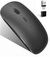 Wireless Laptop Mouse with BT5.2 BT3.0 and USB-A and USB-C 2in1 Dual Receiver,Bluetooth Mouse Silent Rechargeale- Compatible with TypeC and usb-Port Devices/MacBook Pro/Air/iPad/Chromebook/Computer