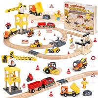 Lehoo Castle Wooden Train Set Toys