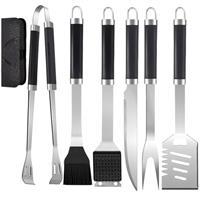 Evolpor Premium BBQ Tool Set (11pcs) - Heat-Resistant Stainless Steel Grilling Accessories with Ergonomic Wood Handles, Ideal for Backyard Barbecues & Camping Gifts